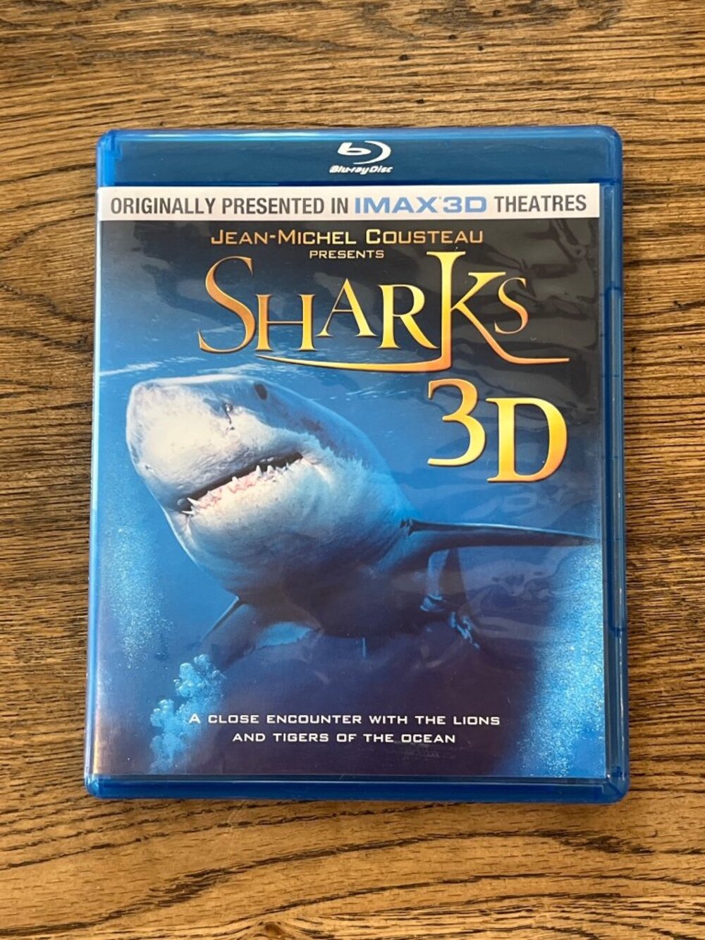 Sharks 3D 2005 IMAX Movie Blu-ray Jean-Michel Cousteau Pre-Owned